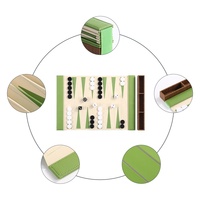 Jeu d'échecs de luxe personnalisé Backgammon nouveau design pliable en cuir PU jeu de société personnalisé de luxe Backgammon