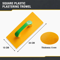 Truelle de plâtrage en plastique super fine et légère, truelle à poignée en plastique, truelle à béton
