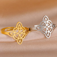 Anneaux nœuds Gaovo Celtics pour femmes, tendance, plaqués or 18 carats, en acier inoxydable, amulette de sorcellerie, bijoux pour mariage, fiançailles, cadeau