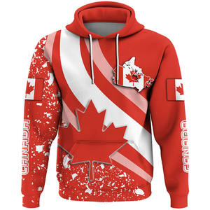 Sudadera con capucha de gran tamaño de lujo para hombre personalizado Canadá hoja de arce estilo tatuaje Vintage blanco Streetwear a granel <span class=keywords><strong>sudaderas</strong></span> con capucha para hombre - Product Image 3