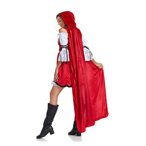 Halloween nouveau costume de scène <span class=keywords><strong>d</strong></span>'<span class=keywords><strong>aventure</strong></span> de forêt de conte de fées uniforme de jeu rouge - Product Image 5