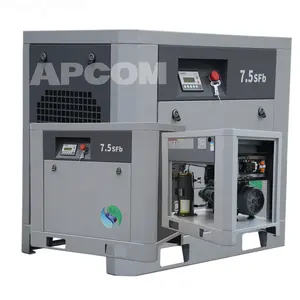 APCOM New技術低ノイズ空気圧縮機10hpスクリュー圧縮機10バー7.5 kwコンプレッサーヘッド高圧