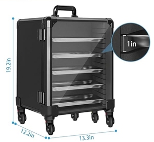 Khung hợp kim nhôm với 5 khay xoay bánh xe và khóa Minifigures hiển thị trường hợp - Product Image 2