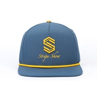 Casquette Snapback personnalisée brodée en or 3D, casquette à 5 panneaux non structurée en nylon 100%, casquette à visière plate à séchage rapide