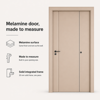 Portes intérieures de luxe en mélamine, fabrication directe d'usine, design sur mesure pour maison, villa, appartement, porte en bois sur mesure