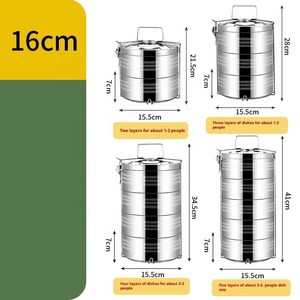 Kotak Tiffin baja tahan karat, kotak makan siang Multi tingkat untuk kantor & sekolah | Produsen kotak Tiffin India, pemasok grosir - Product Image 4