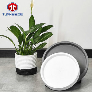 Tuan Plastic Flower Pot Wheeled Tray Thickened Plastic <b>Rollers</b> <b>Floor</b> Standing Plant Moveable Base - Product Image 2