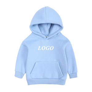 Felpa Personalizzata con Cappuccio in Pile di Cotone per Bambini Abbigliamento Invernale per Ragazzi e Ragazze Pullover Tinta Unita da Donna - Product Image 5