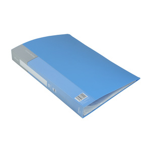 Comix Clear Book A4 60 Pockets Plastic <b>File</b> Organizer Office <b>Document</b> Tray Blue And Black - Product Image 3