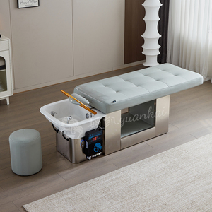 Chaise de lavage de cheveux en acier inoxydable pour salon de beauté, réglable, électrique, extensible, avec bol en céramique, <span class=keywords><strong>lit</strong></span> de spa pour la tête - Product Image 6