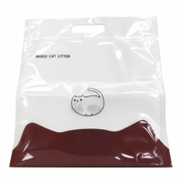 Sac d'emballage personnalisé en plastique alimentaire imprimé par gravure pour litière de chat, résistant à l'humidité, avec fermeture éclair, anti-odeur pour sacs de litière pour chat
