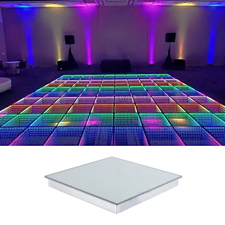 Wireless Infinity Mirror LED Dance Floor Car Show Dance Floor interactive led dance floor for kid games