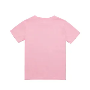 Camiseta infantil 100% algodão para bebês recém-nascidos, preço de fábrica, cor sólida, manga curta 100% algodão