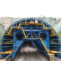 Chariot de revêtement de coffrage pour revêtement en béton des parois intérieures de tunnels de construction, équipé de pompes et engrenages, composants essentiels de fabrication chinoise, certifié CE