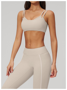 <span class=keywords><strong>Top</strong></span> de yoga Bare Feel de doble tirante con almohadillas extraíbles, sujetador deportivo de tirantes finos y bralette de fitness con <span class=keywords><strong>espalda</strong></span> hermosa - Product Image 3