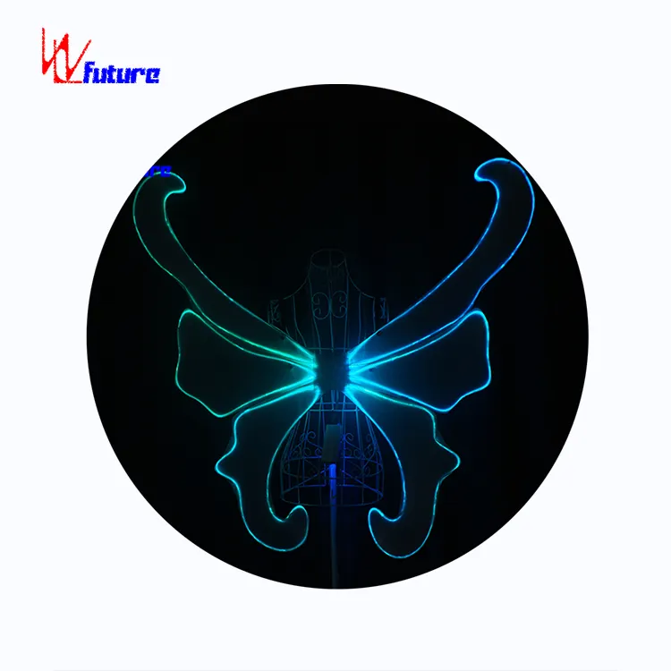 2023NEW Future Performance Prop Mujeres Dance Girls Wings Rainbow LED Butterfly Wing Disfraces grandes alas de Ángel