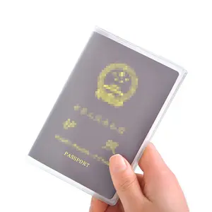 Vente en gros porte-cartes de crédit pochette de voyage imperméable à l'eau saleté Transparent PVC porte-cartes d'identité passeport couverture