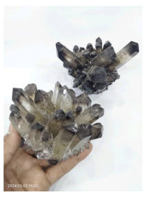 Smoky Quartz Point Family Cluster <b>Gift</b> Smoky Quartz Crystal Mineral Specimen Healing Degaussing - Product Image 3