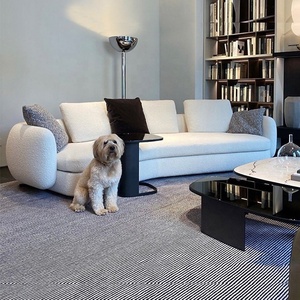 Luxury Fabric Curved Italian Modern Lounge Chaise Designer Curve Modular Sectional Boucle Couch Divandesign-9517 Curve Sectional - Product Image 1