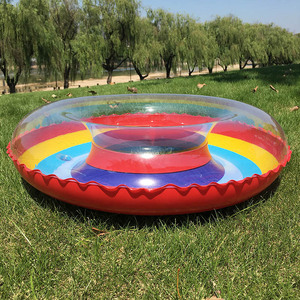 Anillo de natación inflable de arcoíris para niños y adultos, flotador de 60 y 90 cm, tubo de natación grueso, arcoíris, novedad, venta al por mayor - Product Image 3