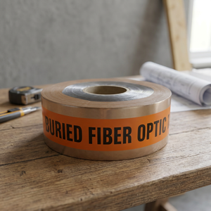 Cinta de Aluminio de 5 Mil para Detección Subterránea, Reforzada con Fibra Óptica, Localizador de Líneas, Suministro B2B, Modelo S6203, No Adhesiva, 3 en 1 - Product Image 2