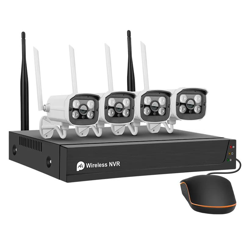 Sistema di telecamere di sicurezza 4K 4pcs H.265 4K PoE cablato con rilevamento del veicolo della persona 4MP/4K 8CH NVR con HDD da 4TB per la registrazione 24-7