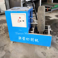 Machine de découpe de pneus d'occasion, Double couteau, déchets de caoutchouc, pour pneus de voiture, Machine de découpage de bagues, recyclage