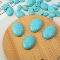 Perles en vrac semi-précieuses synthétiques œil de tigre, turquoise et préhnite, ovales cabochon en pierre naturelle, 13*18 mm, les plus vendues
