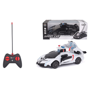 Enfants petits jouets de police électriques sans fil avec lumière en forme de missile transformer <span class=keywords><strong>voiture</strong></span> télécommandée voitures rc - Product Image 1
