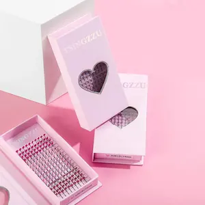 Toptan parlak renkli Glitter peri Lashes özelleştirilmiş 12 satırlar fantezi elmas sivri kirpikler mavi mor kirpik uzatma