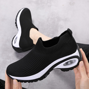 <span class=keywords><strong>Chaussures</strong></span> de course décontractées et polyvalentes pour femmes <span class=keywords><strong>2023</strong></span>, <span class=keywords><strong>chaussures</strong></span> respirantes en maille tissée, <span class=keywords><strong>chaussures</strong></span> paresseuses à pédale unique, <span class=keywords><strong>chaussures</strong></span> de sport - Product Image 4