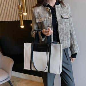 2025新款时尚帆布手提袋批发大容量彩色阻挡肩包时尚跨界款式 - Product Image 2