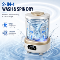 Mini lave-linge automatique 2 en 1 avec essoreuse, chargement par le haut, lave-linge électrique pour les vêtements de bébé