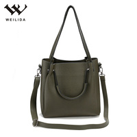 Sac seau sac à bandoulière unique grande capacité ensembles de sacs à main pour femmes Version coréenne à la mode fermeture éclair en option PU femme