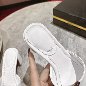 Nouvelles pantoufles élégantes pour femmes de luxe de haute qualité 2026, à <span class=keywords><strong>bout</strong></span> <span class=keywords><strong>ouvert</strong></span>, respirantes, dernières créations, à porter au quotidien, talons rouges - Product Image 6