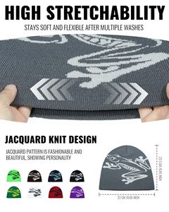 <span class=keywords><strong>Bonnet</strong></span> Jacquard Personnalisé avec Étiquette – Chaud, Hiver, Tricoté, Style Y2K, Doublure Polaire, Streetwear - Product Image 6