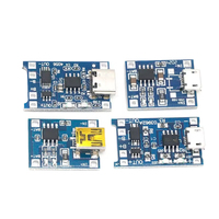 TP4056 5V 1A Mini Micro USB Tipo-C Placa de carga Módulo de cargador 18650 Batería de litio Funciones de protección dual 1A PCB PCBA