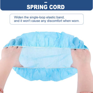 Hubei Haixin cercle casquette jetable plat haute élastique bandes de caoutchouc infirmière couvre-chef léger non tissé anti-poussière casquettes en gros - Product Image 3