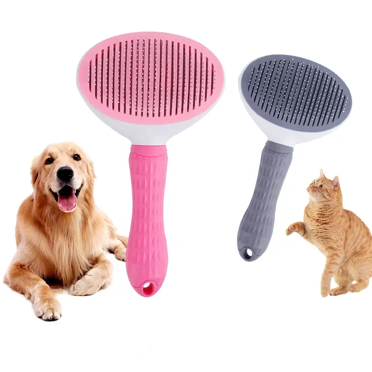 Spazzola autopulente per la rimozione dei peli del cane da compagnia personalizzata pettine per gatti strumento per la toelettatura e cura della spazzola per la toelettatura dell'animale domestico del gatto