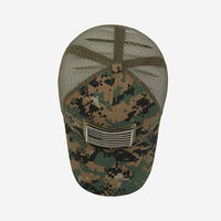 Gorra de béisbol de malla con logo de EE. UU. personalizado, camuflaje bordado, para hombre, deportes al aire libre, 6 paneles, ajustable, estilo camionero