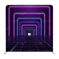 Support d'affichage publicitaire autoportant à installation rapide avec toile de fond en tissu personnalisée pour la décoration des stands d'exposition et de salons professionnels