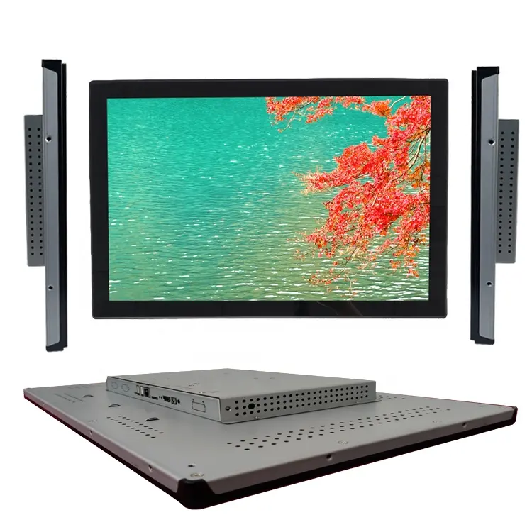 Personalizado para quiosco LCD 21,5 pulgadas Ip65 impermeable montaje en pared marco abierto monitores de pantalla táctil Monitor de pantalla táctil Industrial