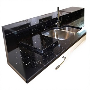 Losas de Granito Negro Galaxia con Acabado Moderno Antiguo para Encimeras de Cocina, Pisos, Escaleras, Piedra India Premium para Villas - Product Image 1