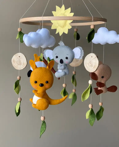 Koala bebé móvil animales australianos cuna móvil Koala canguro ornitorrinco cacatúa decoración de guardería natural - Product Image 5