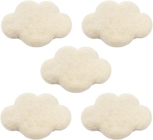 5pcs Felt Clouds-Ramadan Baby Mobile Ornament & Soft Plush <b>Garlands</b> for Kids' Rooms-Handmade 8x6cm Custom Colors - Product Image 1