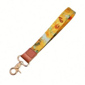 Customized Bulk Polyester Wrist Lanyard with <b>Anime</b> Logo Print <b>Keychain</b> & Carabiner for Promotions - Product Image 4