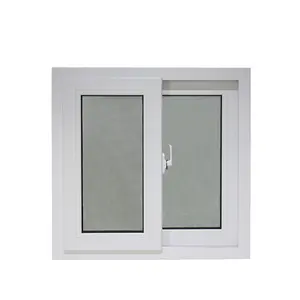 Large American Style High Quality Double Pane Slim Frame Slider Windows Used Commercial Impact Resistant Glass With Stainless St