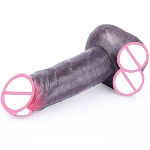 YOCY Dildo Realista de Silicona con Forma de Pene Humano, Impermeable, con Vetas, Estimulación del Punto G, Juguete Sexual Erótico Negro Grande - Product Image 3