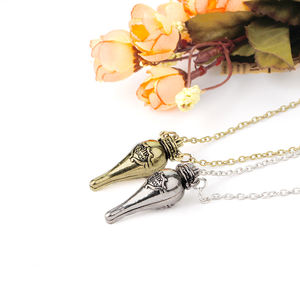 Collier pendentif vintage en forme de flacon de potion Felix Felicis, accessoires de cosplay, série de films classiques Harry - Product Image 3