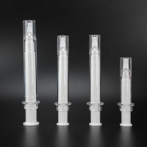 Flacon sans air en forme de <span class=keywords><strong>seringue</strong></span> cosmétique de couleur blanche de 5 ml, 10 ml, 20 ml pour crème pour les yeux, tube d'<span class=keywords><strong>injection</strong></span>, flacon de <span class=keywords><strong>seringue</strong></span> cosmétique - Product Image 6